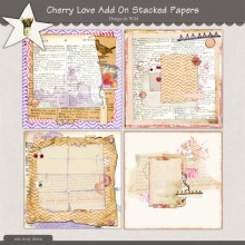 Cherry Love AddOn Stacked Papers